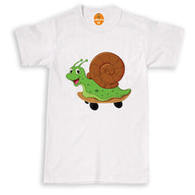 Load image into Gallery viewer, Cute Happy Snail Doodle Cartoon Short Sleeve Kids Adults Unisex T-shirt
