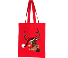 Load image into Gallery viewer, Xmas Christmas Novelty Santa Reindeer Snowman Tote Bag Reusable Cotton Bags
