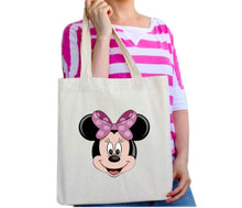 Load image into Gallery viewer, Cute Minnie Mouse Print Disney Character Tote Bag Reusable Cotton Bags
