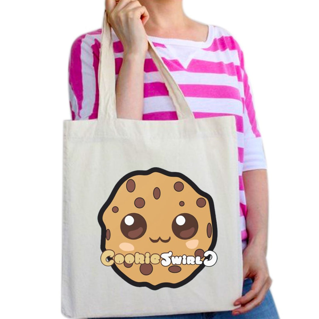 COOKIE SWIRL C Cotton Tote Bag Funny Youtuber Christmas Gift Reusable Gift