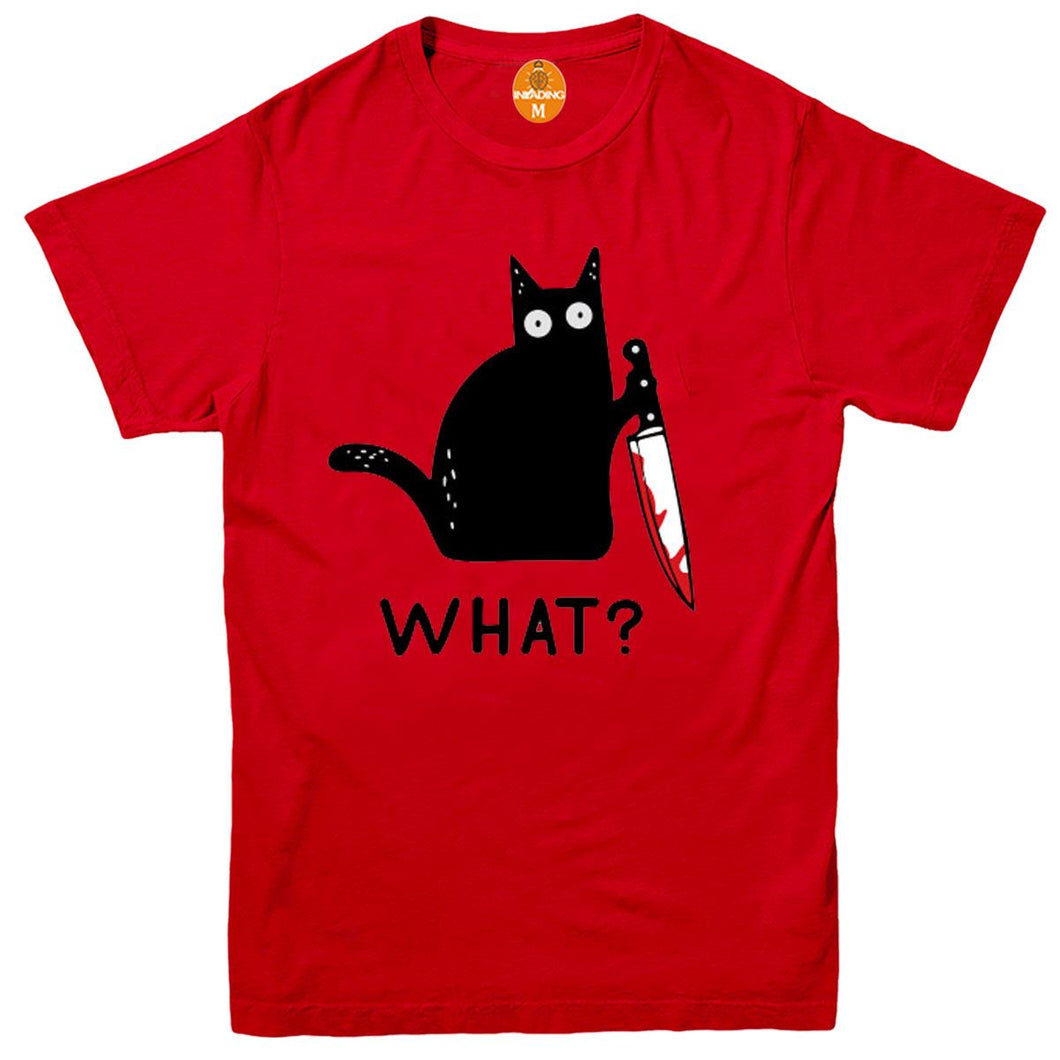 Cat What Crewneck T-Shirt