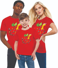 Load image into Gallery viewer, Invading Xmas Lighting Tree Kids Funny Santa Hat Turtle Apple Fruit Matching Family Christmas T Shirts for Men Women
