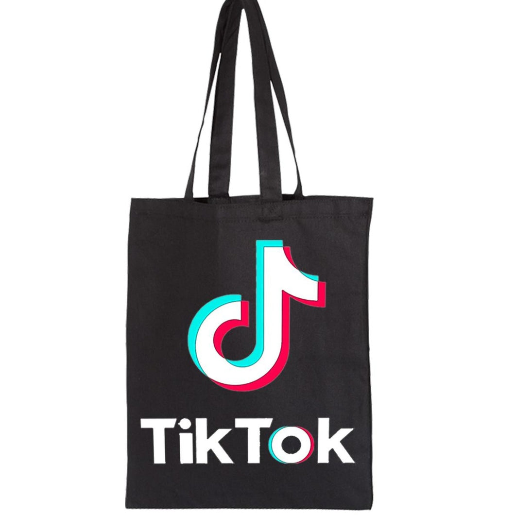 Tik Tok Tik Tok Cotton Tote Bag Funny Mucially app Christmas Gift Reusable