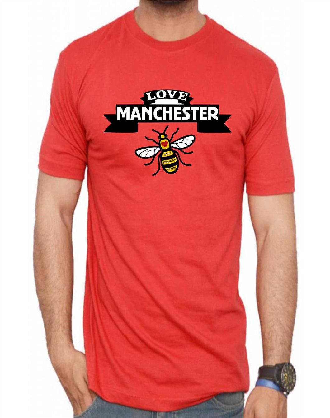Love Manchester Proud Mancunian Pride Unisex Manc T-Shirt Manny
