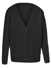 Load image into Gallery viewer, Girls Black School Cardigan
