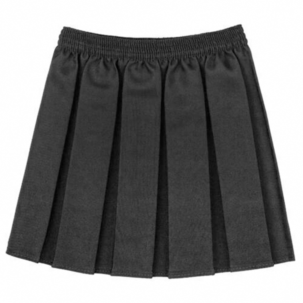 Girls Kids Young Box Pleated School Uniform Black Skirt