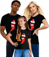 Load image into Gallery viewer, Christmas Vegan t Shirts Kids Matching Family Funny Santa Hat Red Chili Xmas Outfits T-Shirt Top for Men Women
