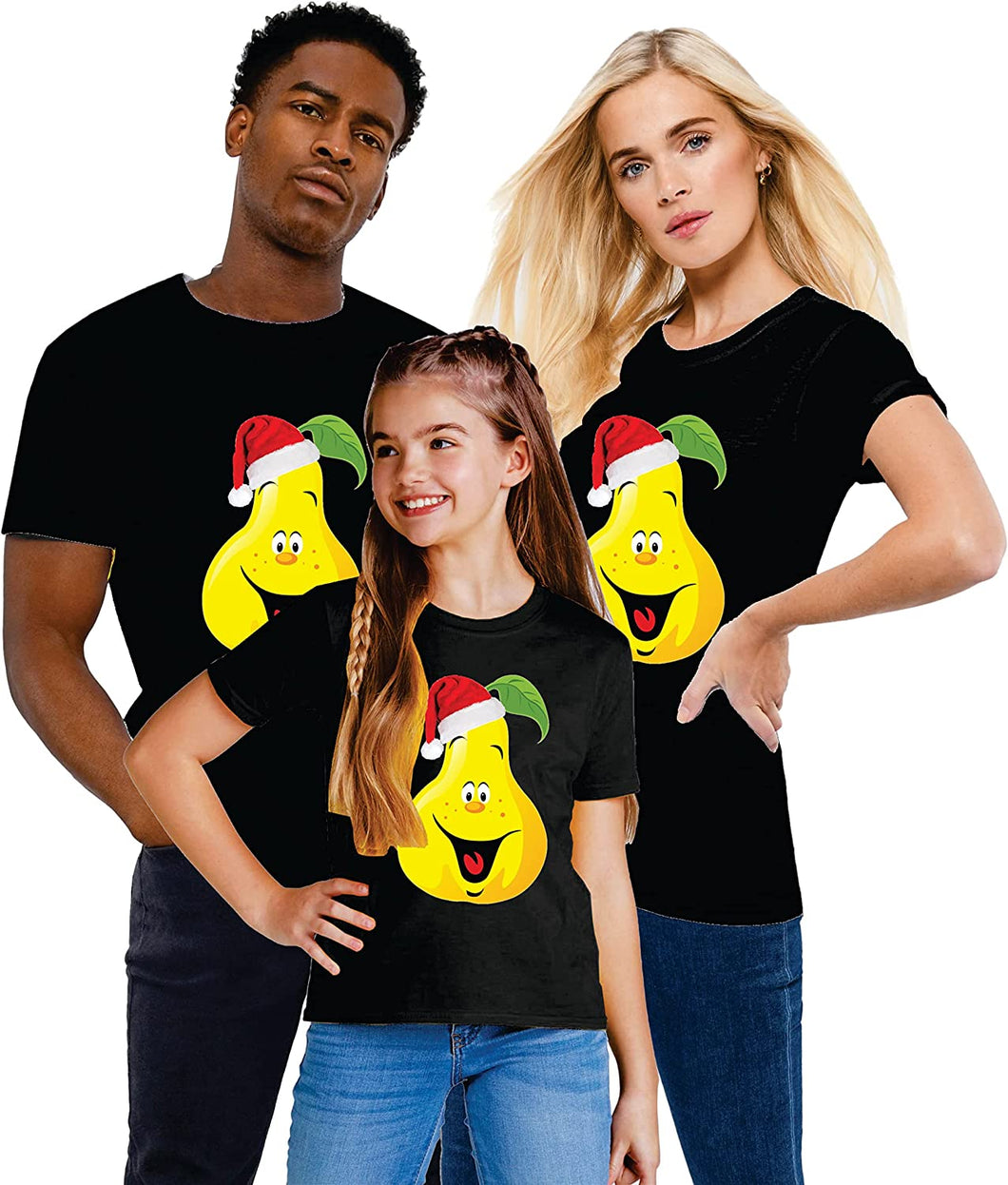 Christmas Vegan t Shirts Kids Matching Family Funny Santa Hat Xmas Outfits T-Shirt Top for Men Women