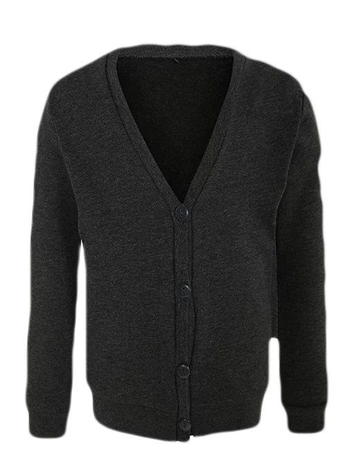 Girls charcoal School Cardigan