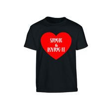 Load image into Gallery viewer, Happy Valentine&#39;s Day T-Shirt, Single and Loving It Heart T-Shirt
