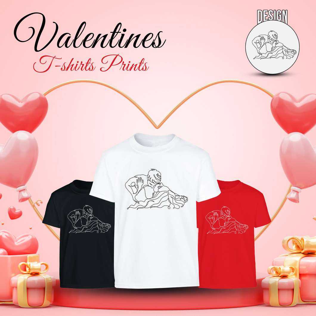 Relationship Happy Valentine's Day T-Shirt, Cute Short Sleeves Tee Top for Men or Women