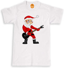 Load image into Gallery viewer, Mens Kids Rockin Santa Claus Father Christmas Rock Guitar Funny T-Shirt S-XXL
