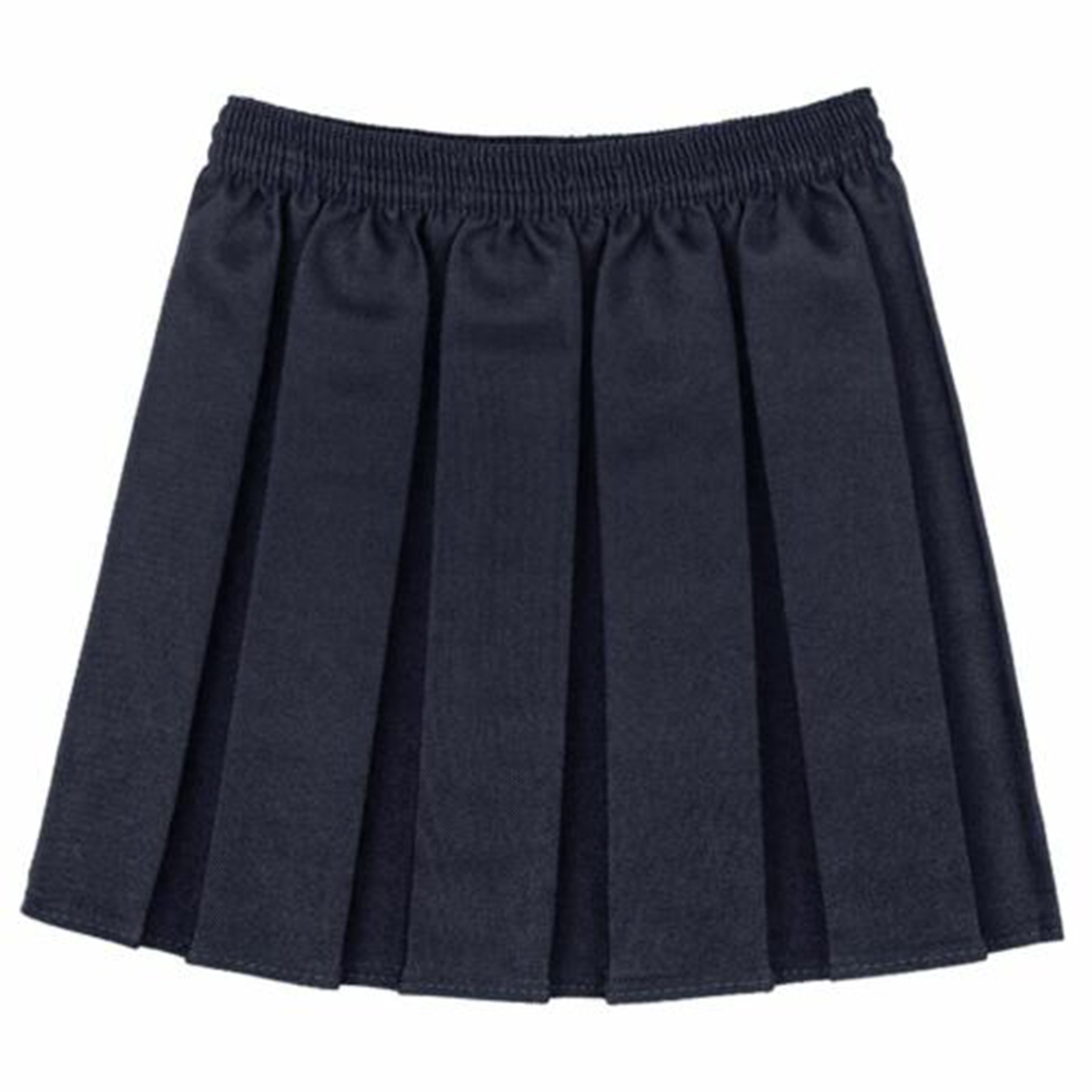 Girls Kids Young Box Pleated School Uniform Navy Skirt