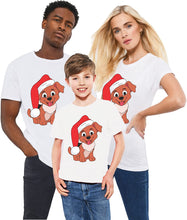 Load image into Gallery viewer, Santa Dog Lover Family Matching Funny Dog Hat Christmas T-Shirt
