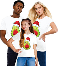 Load image into Gallery viewer, Xmas Kids Cute Santa Hat Vegan T Shirts Matching Family Holiday Christmas T Shirts for Men Women
