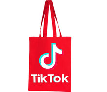 Load image into Gallery viewer, Tik Tok Tik Tok Cotton Tote Bag Funny Mucially app Christmas Gift Reusable
