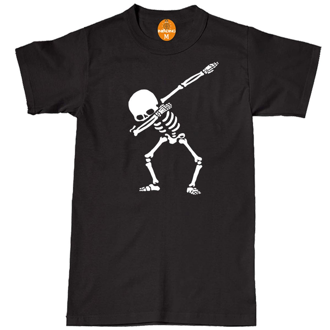 Skeleton Dab Halloween T-Shirt Tee Skull Scary Kids Costume Fancy Dress Top New