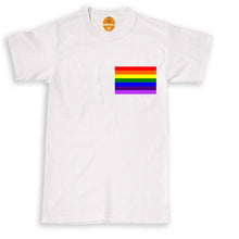 Load image into Gallery viewer, Gay Pride Rainbow Flag Pocket Type T Shirt Festival Freedom LGBT Tee Slogan
