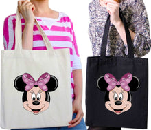 Load image into Gallery viewer, Cute Minnie Mouse Print Disney Character Tote Bag Reusable Cotton Bags
