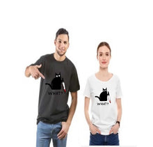 Load image into Gallery viewer, Cat What Crewneck T-Shirt
