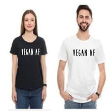 Load image into Gallery viewer, Vegan AF T-Shirt, Animal Rights Slogan Unisex Tee
